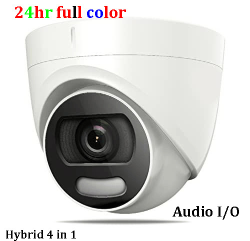 5MP 24hr. Full color night vision Hybrid 4 in 1 TVI Security camera