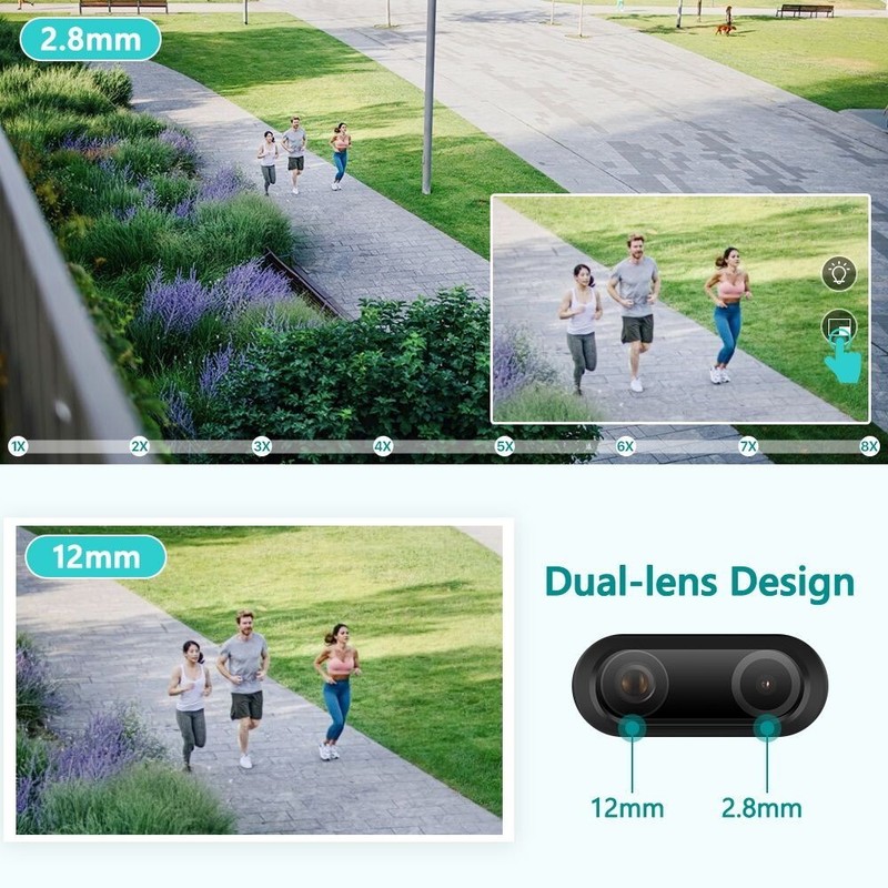8MP 4K PTZ IP Camera 8x Zoom Dual Lens Outdoor CCTV Video Surveillance Wifi Cam gallery