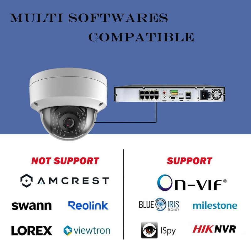 4MP PoE IP Vandal Dome Camera Outdoor/Indoor, IP Security Camera, 65ft Night Vis gallery