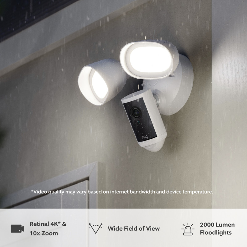 Ring Floodlight Cam Pro 4K (Newest Model) Wired | 2nd gen - Black - NEW IN BOX gallery