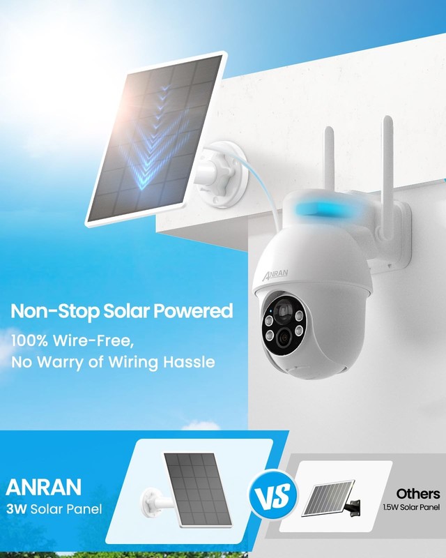 Solar Security Camera Wireless Outdoor: 2K WiFi Camera with Adjustable Solar ... gallery