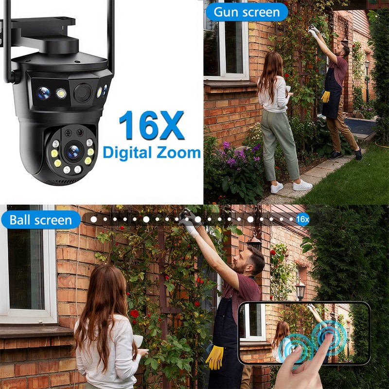 Security Camera Ai Motion Auto Tracking PTZ Video Camera Outdoor WiFi IP Camera gallery