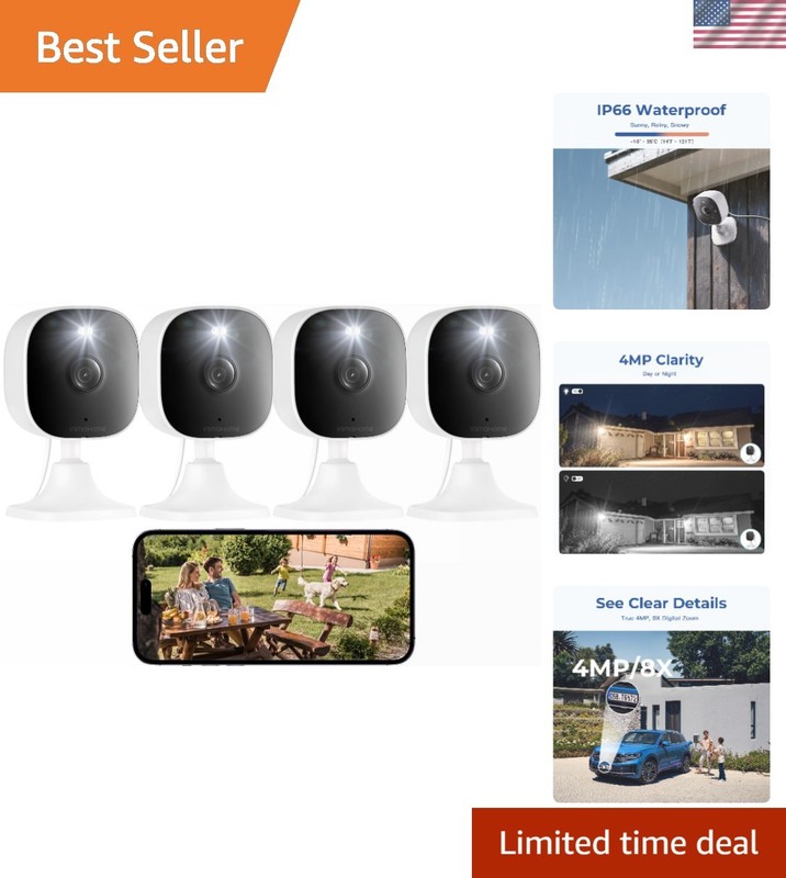 2.5K Home Security Camera with Two-Way Audio & Night Vision – Indoor/Outdoor