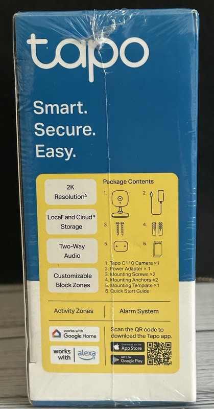 TP-Link Tapo C110 Indoor Home Security Wi-Fi Camera 2K Resolution 2 Ways Audio gallery