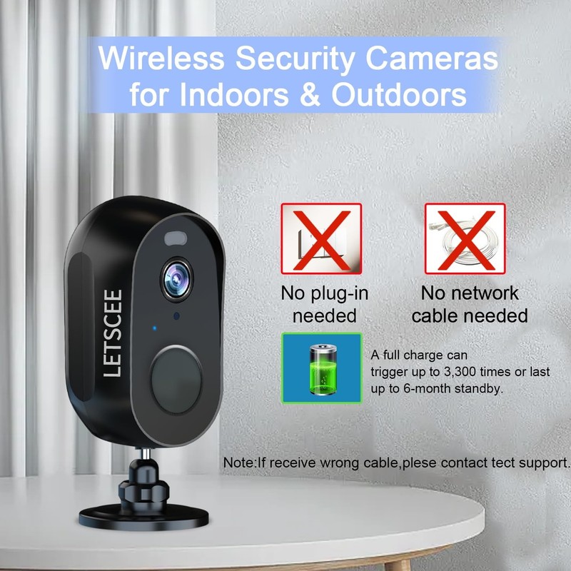 Cameras Wireless Outdoor or Indoor,Alexa Cameras for Home Outside with Night ... gallery