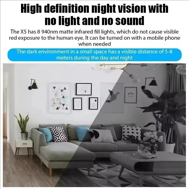 1080P Mini Camera CCTV WiFi HD IP Night Vision Camcorder Home Security Cam US gallery