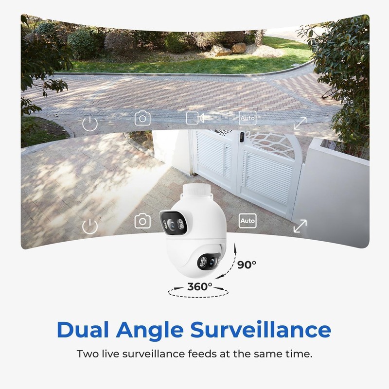 EC6 Dual 2K+2K Plug-in Outdoor Security Camera: Outdoor Camera for Home Secur... gallery