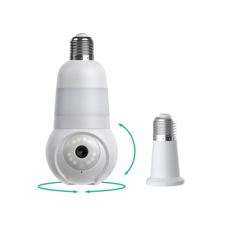 Luna Light Bulb Security Camera Wireless Outdoor Indoor, 2K 360° Pan Tilt