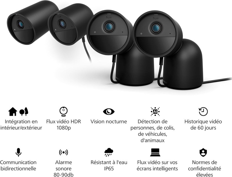 Philips Hue Secure Smart Video Surveillance Camera for Outdoor or Indoor, Wired gallery
