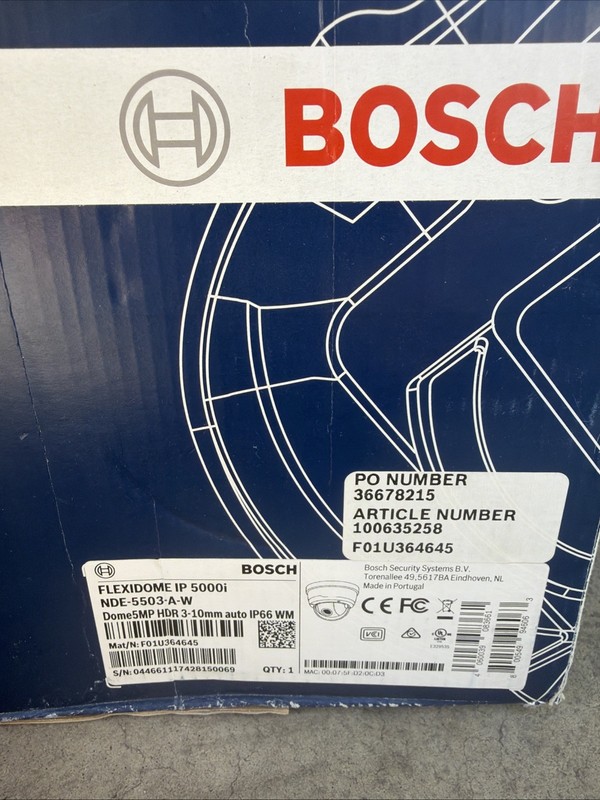 Bosch FLEXIDOME IP 5000i IR NDE-5503-AL 5MP HDR Outdoor Dome Camera NEW gallery