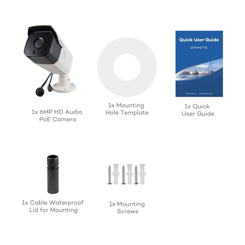 6MP Super HD PoE IP Security Camera with Audio, AI Human Vehicle Detection, 3... gallery