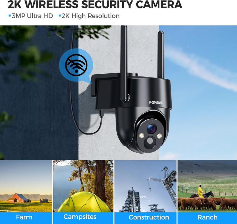 4G LTE Cellular Solar Security Camera Wireless Outdoor, No Wifi Solar Powered Ca gallery