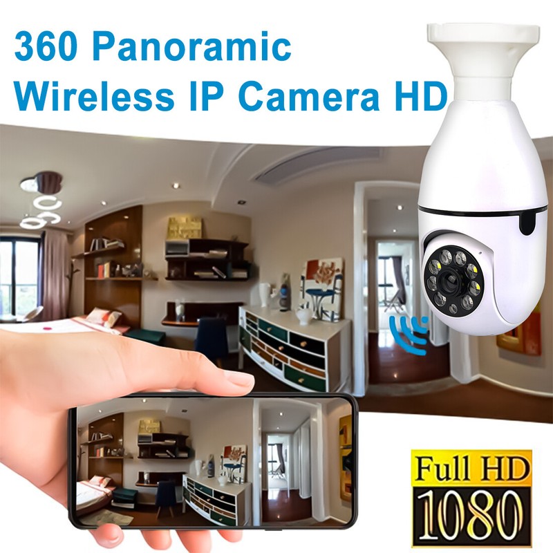 360° 1080P IP E27 Light Bulb Camera Wi-Fi IR Night Smart Home Wireless Security gallery