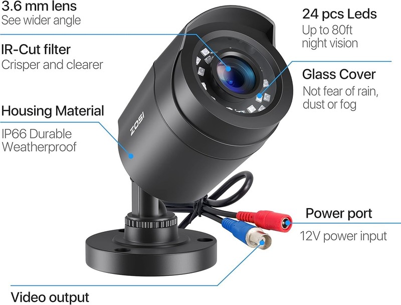 4 Camaras De Seguridad Wifi Exterior 1080P Inalambrica Con Vision Nocturna Video gallery