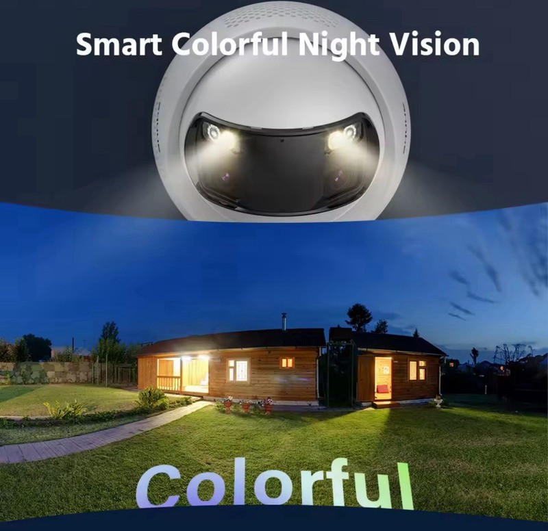 4K IP Camera System 2Cam NVR Kit 180° WiFi CCTV Audio Night Vision gallery