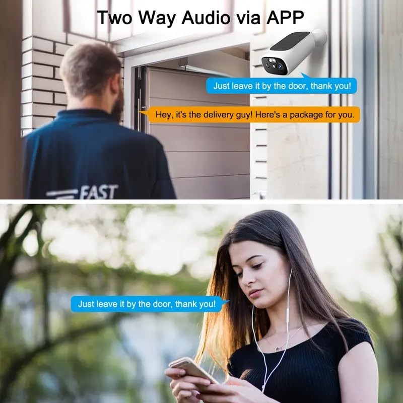2K Camara De Seguridad Solar Para Casa Exterior Inalambrica Compatible Con Alexa gallery