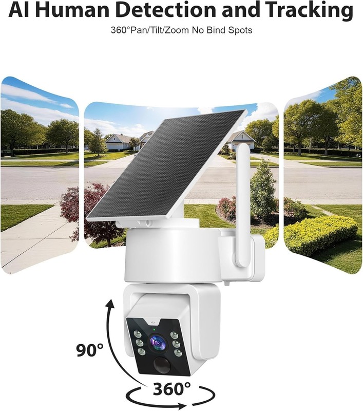 5G & 2.4G Wi-Fi Outdoor Camera Wireless,Solar Security Cameras Wireless Outdo... gallery