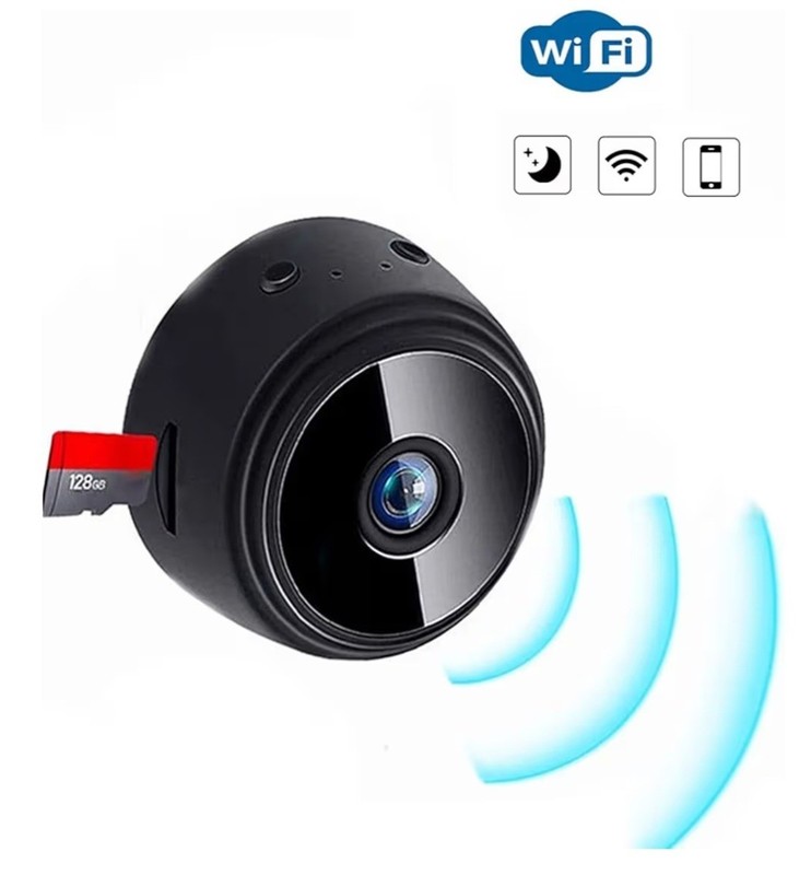 A9 Mini Camera Wi-Fi IP Network 1080p Night Vision Magnetic Mount Black gallery