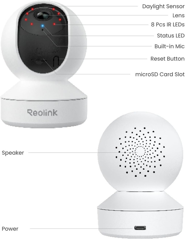 REOLINK Home Security Camera System, 4MP HD Plug-In Indoor Wifi 6 Pan Tilt Pet C gallery