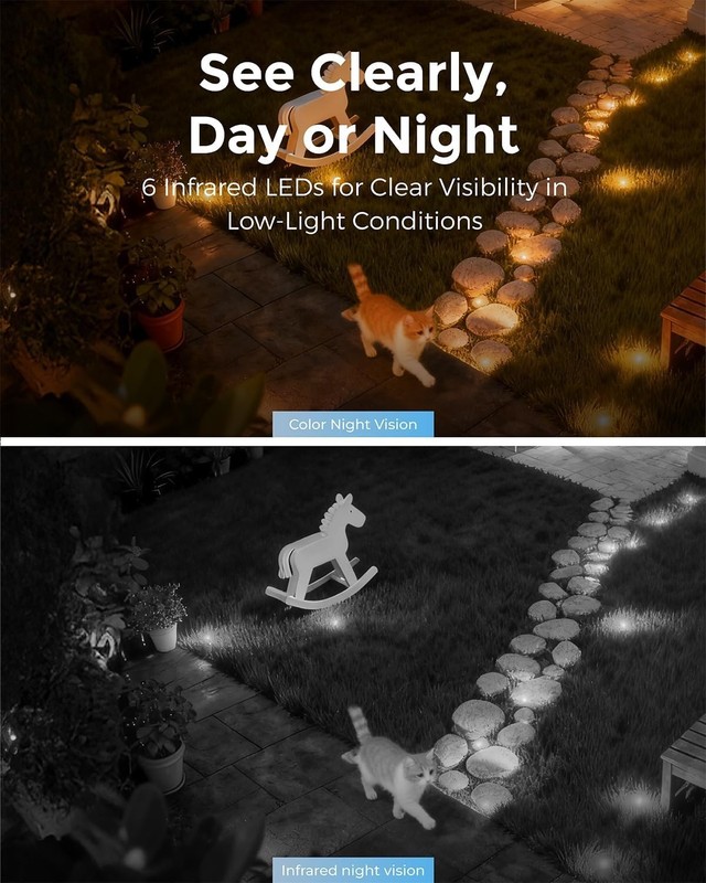 Solar Security Camera Wireless Outdoor 360° PTZ - 2.3K Color Night Vision gallery