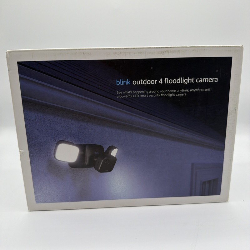 BLINK Outdoor 4 Floodlight Security Camera 1080p Battery Powered Black NEW gallery