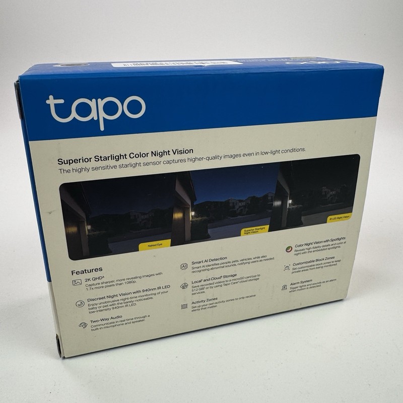 TP-Link Tapo C120 2K QHD Indoor Outdoor Home Security Wi-Fi Camera Color Night gallery