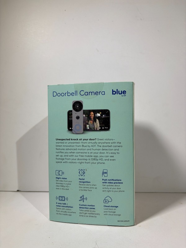 blue by ADT Doorbell Camera Pearl Gray SCD2R0-29-PG - OPEN BOX gallery