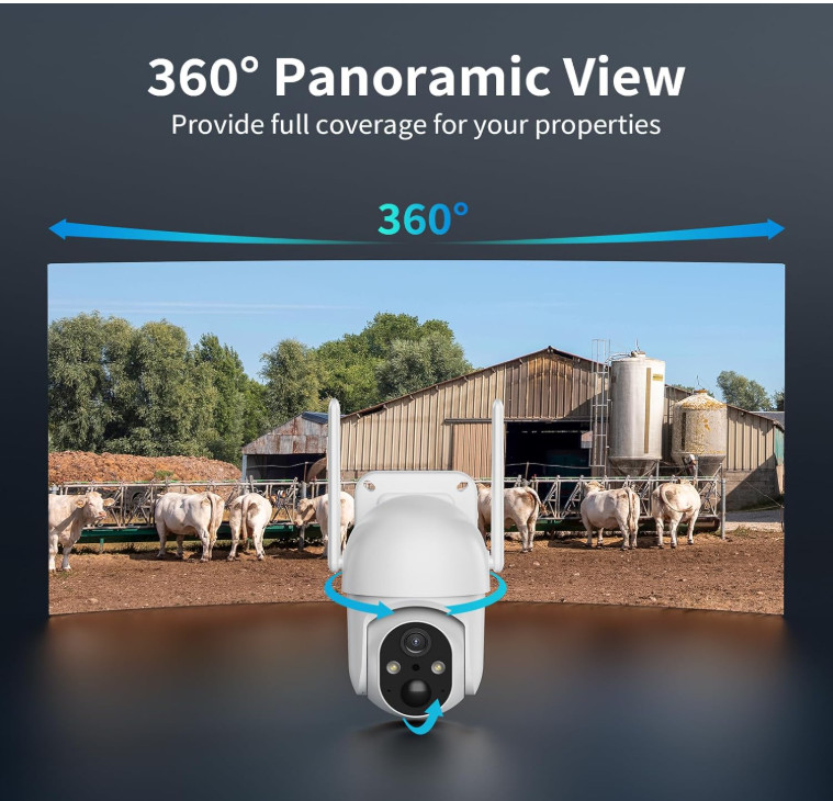 ELYSOO 4G LTE Cellular Security Camera, 2 Pack Solar Powered Outdoor Cameras No gallery