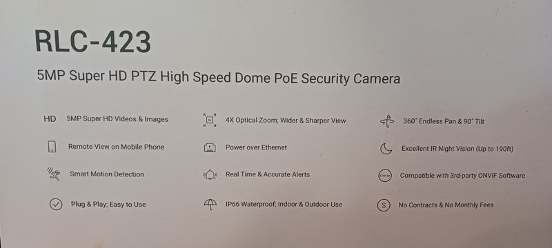 Reolink Rlc-423ws 5MP Super Hd PTZ High Speed Dome Wi Fi Security CameraReolink gallery