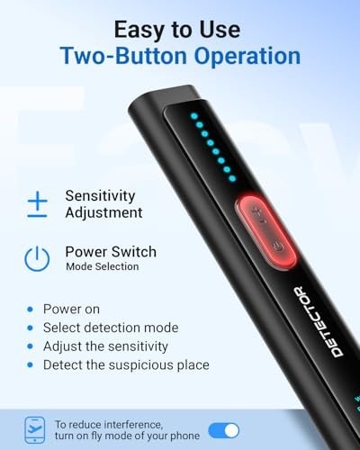 6-in-1 Hidden Camera & Bug Detector, GPS Tracker Finder for Travel & Hotels gallery