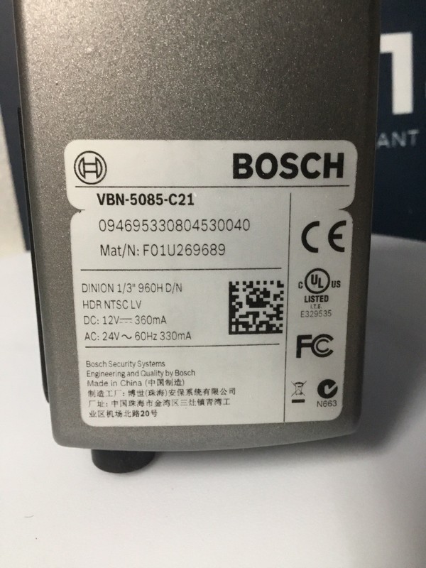 Bosch VBN-5085-C21 Security Color Camera Ultra High Res 720TVL 2.8-12mm WDR NEW! gallery