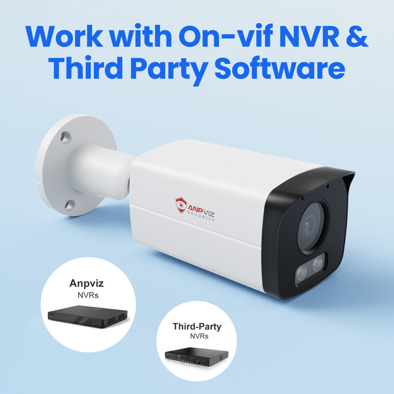 Anpviz 4Pack 4MP PoE Security IP Camera Color Night Vision Outdoor/Indoor Audio gallery