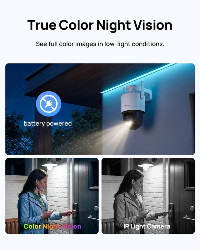 Orbis Solar Security Camera Wireless Outdoor, 2.5K 4MP 360° Coverage PTZ Came... gallery