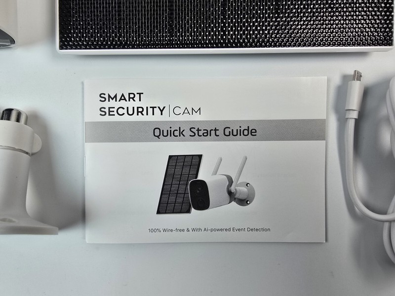 Smart Security Camera with USB Solar Panel Suit, 1080P Color Night Vision AI Mot gallery