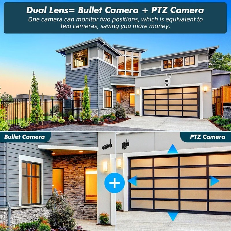 KERUI 10MP 5K Dual Lens WiFi Camera Tuya Smart PTZ Wireless Security CCTV gallery