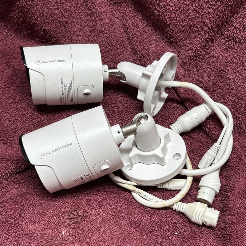 Alarm.com ADC-VC726 1080p Indoor/Outdoor Mini Bullet Cameras – White LOT OF 2!!