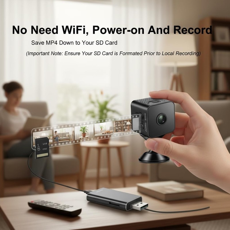 1080P Square with 940nm Night Vision & Motion Detection,Picture Taking cam,Na... gallery