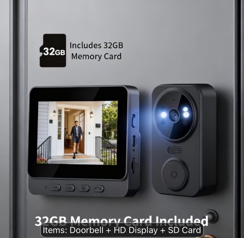Intelligent Doorbell Camera, 4.3” Display, 1080P FHD Monitor, 120° Field of View gallery