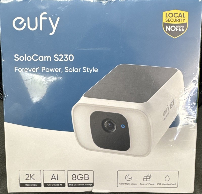 Eufy SoloCam S230 Anker, security camera 8gb, 2k resolution, color night vision