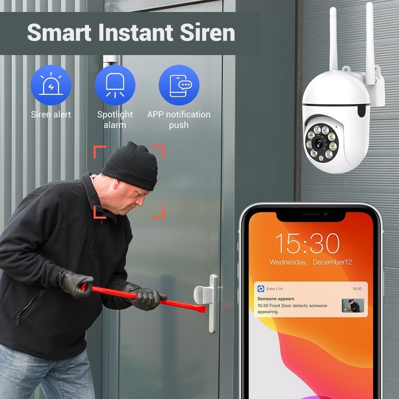 2PCS Security Camera System Outdoor Night Vision 1080P 2.4GWIFI Home Wired Cam gallery