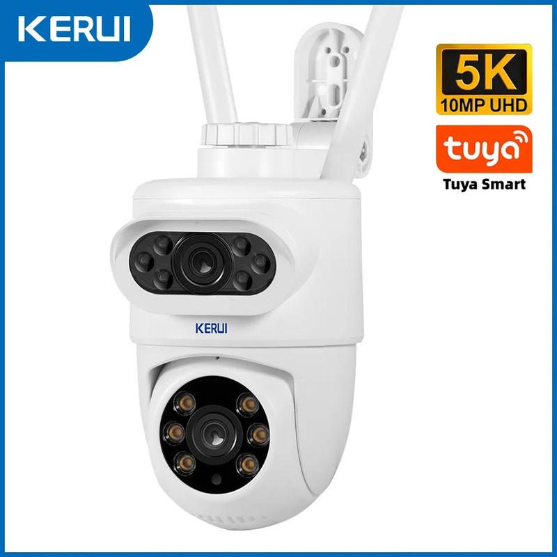 KERUI 10MP 5K Dual Lens WiFi Camera Tuya Smart PTZ Wireless Security CCTV gallery