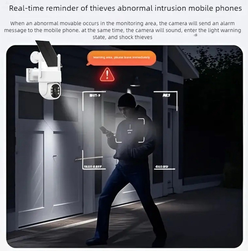 3MP Wireless Solar Security Camera, Color Night Vision, Spotlight gallery