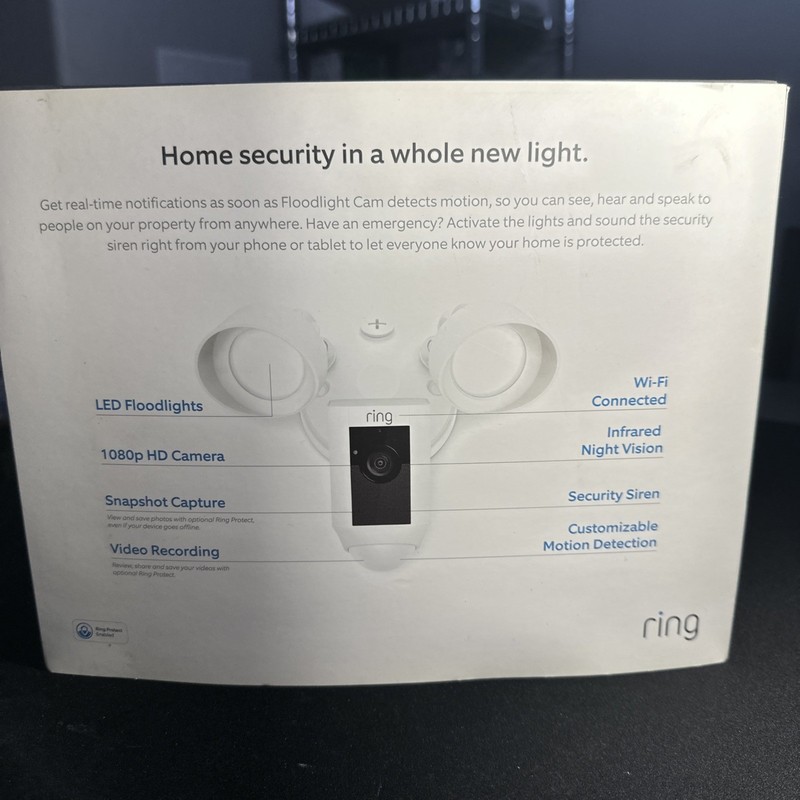 *NEW* Ring Floodlight Cam 1080p HD Wired Motion Activated Security Camera ✅⚡️💥 gallery