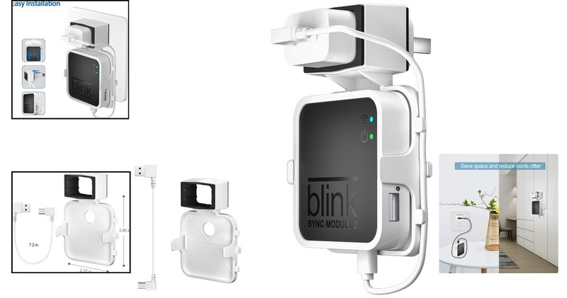 Blink Sync Module 2 Wall Mount Bracket Easy to Use Short Cable Included gallery