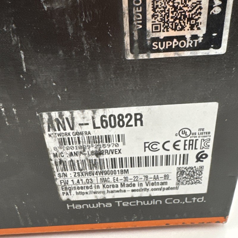 Hanwha Techwin ANV-L6082R 2MP PoE IR IP Dome Full HD Security Camera 3.3~10.3mm gallery