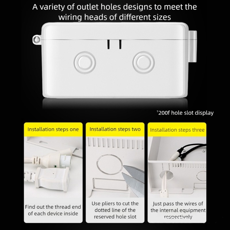 Outdoor Security Camera Power Supply Box Waterproof Plastic Protective Storage gallery