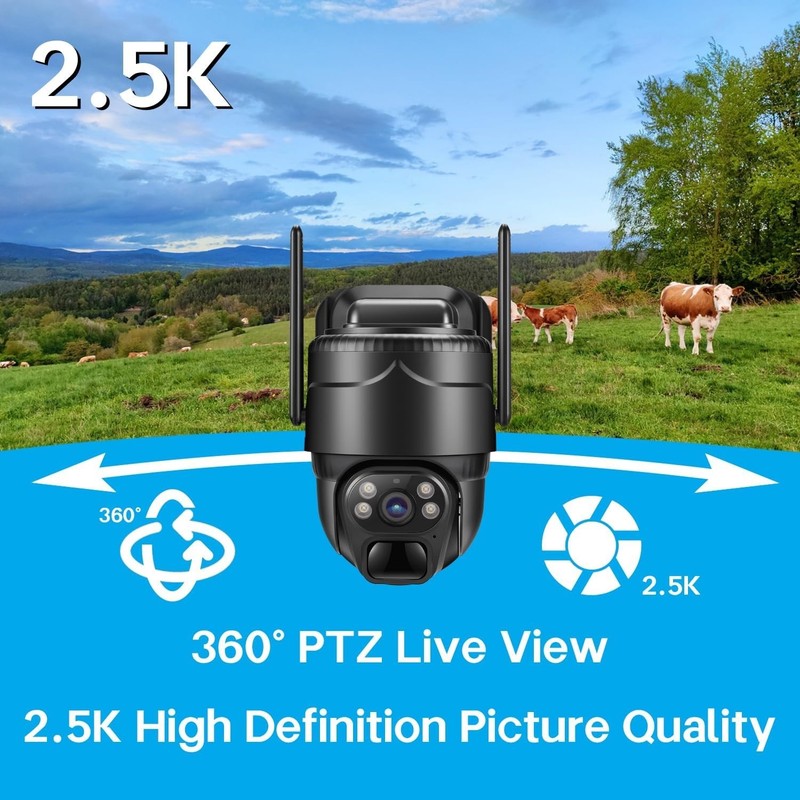 4G LTE Solar Security Camera: Wireless Outdoor 2K Vision & PIR Motion Sensor gallery