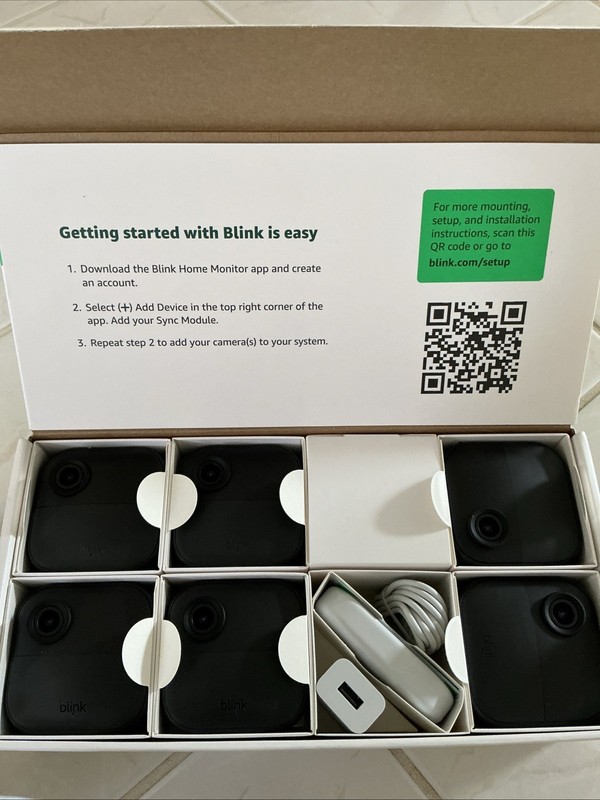 Blink Outdoor 4 XR 6 Wireless Security Cameras +Sync Module Range 400Ft Open Box gallery