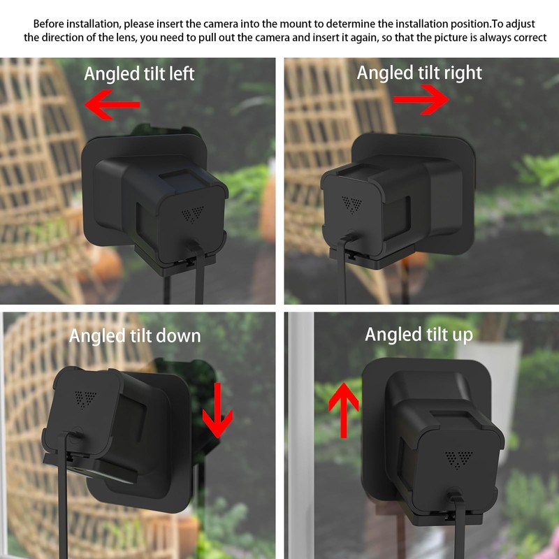 oioaahkeo Angled Window Mount for Wyze Cam V4, 20 Degrees Tilted (Up/Down/Rig... gallery