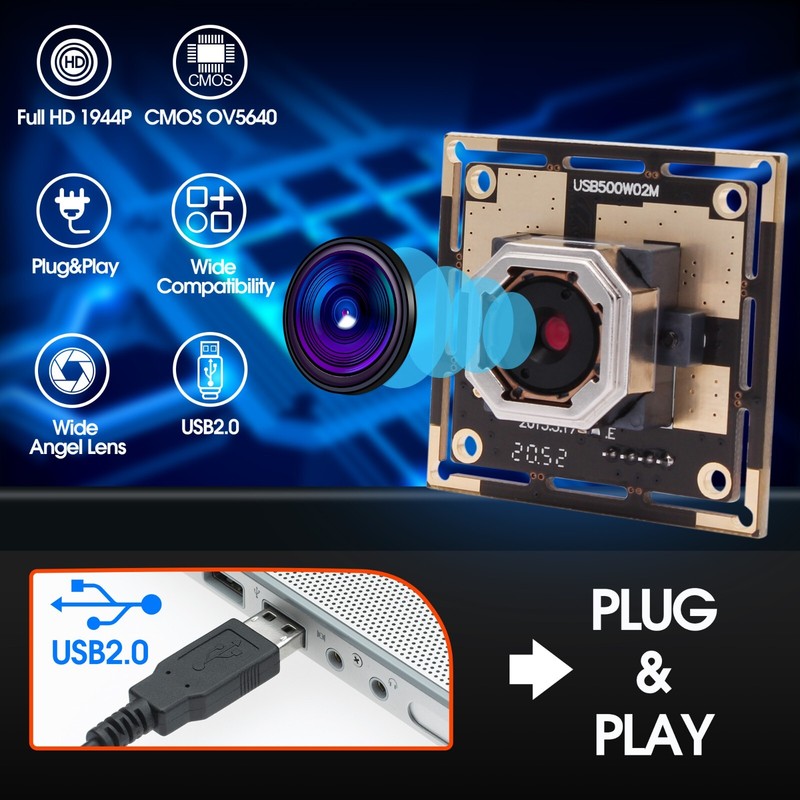 Webdamera 5.0MP Full HD Auto Focus USB Camera Module for Windows System 60Angle gallery